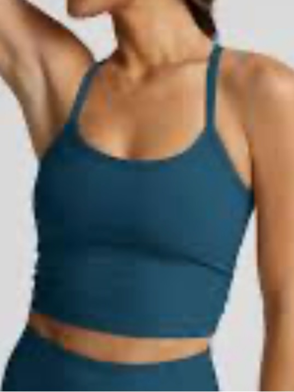 Beyond Yoga Deep Teal Racerback Cropped Tank